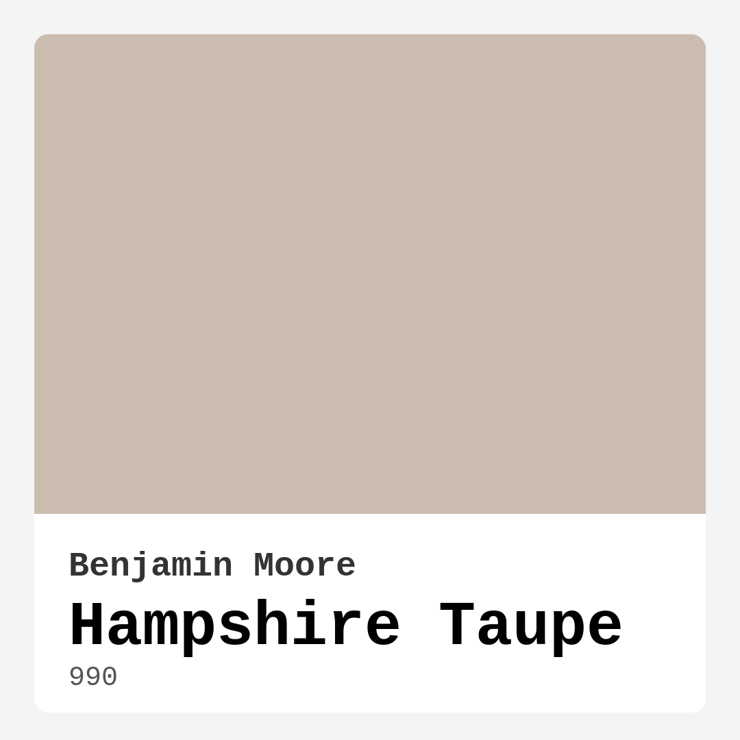 Hampshire Taupe 990 by Benjamin Moore