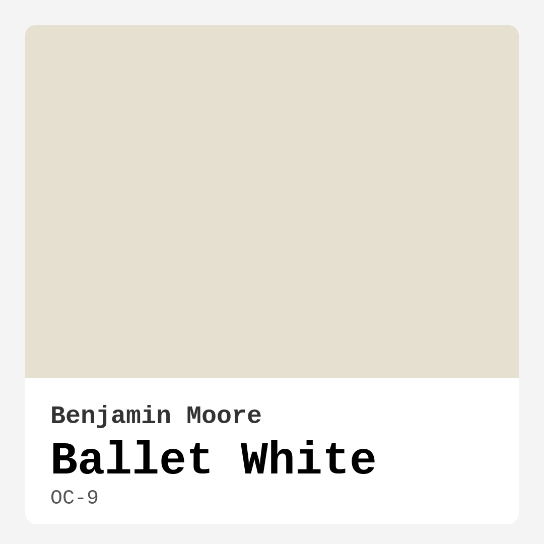 Ballet White OC-9 by Benjamin Moore