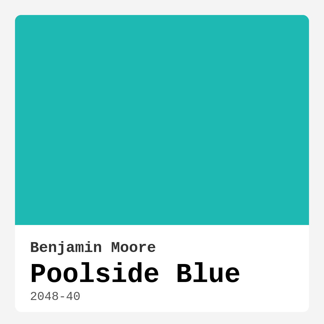 Poolside Blue 2048-40 by Benjamin Moore