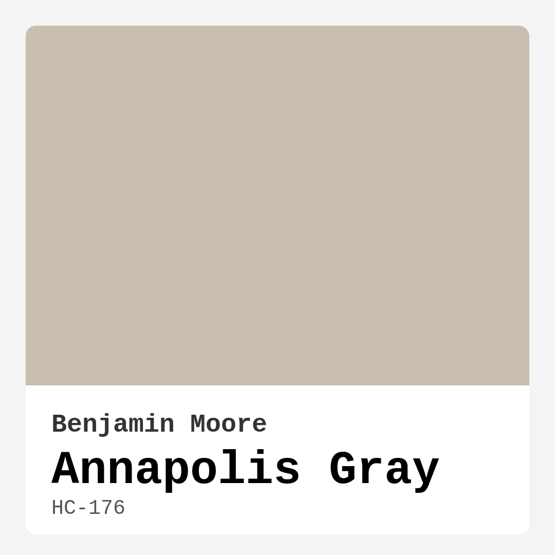 Annapolis Gray HC-176 by Benjamin Moore