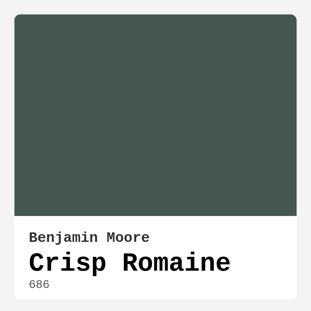 Crisp Romaine 686 by Benjamin Moore