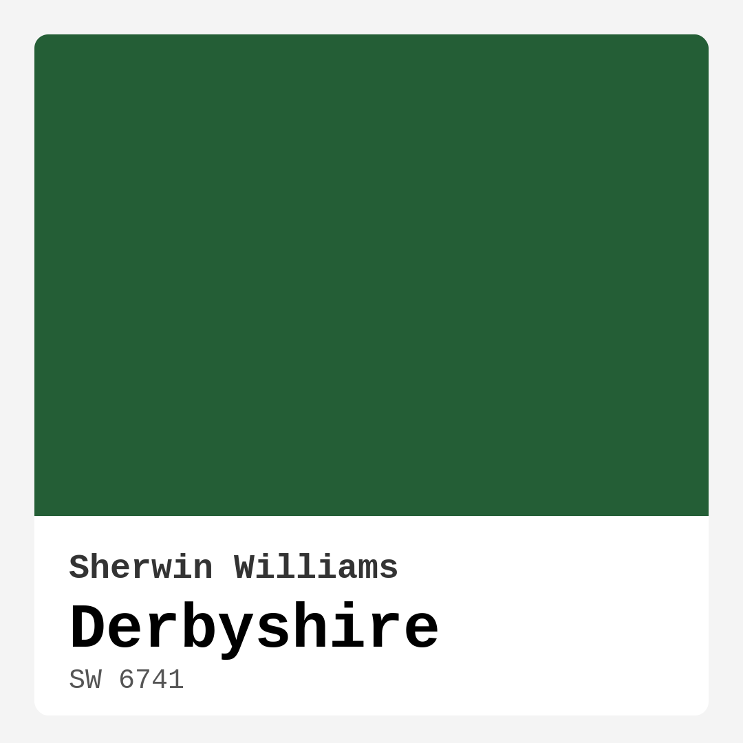 Sherwin Williams Derbyshire SW 6741 Real Images