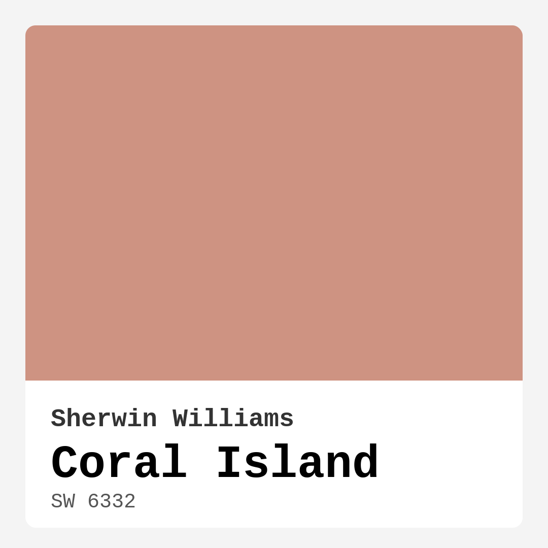 Coral Island SW 6332 by Sherwin Williams