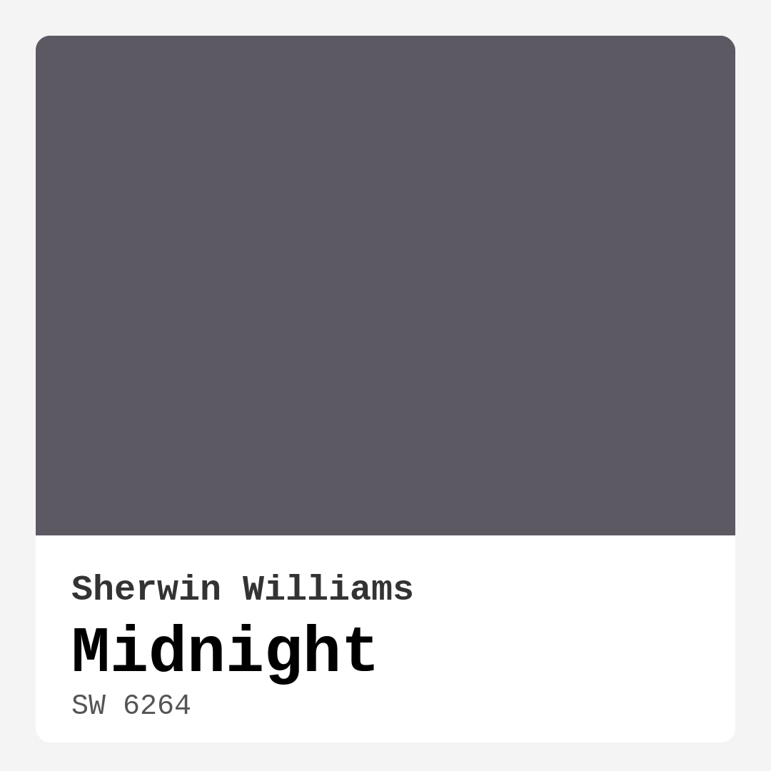 Midnight SW 6264 by Sherwin Williams