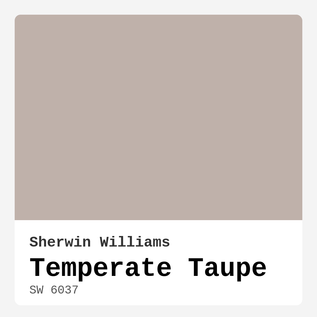 Temperate Taupe SW 6037 by Sherwin Williams