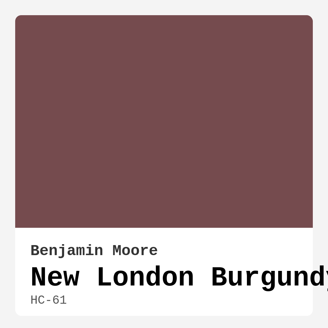 New London Burgundy HC-61 by Benjamin Moore