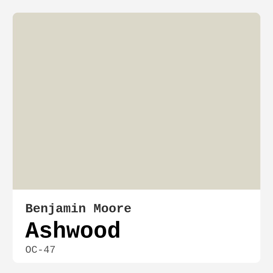 Ashwood OC-47 by Benjamin Moore
