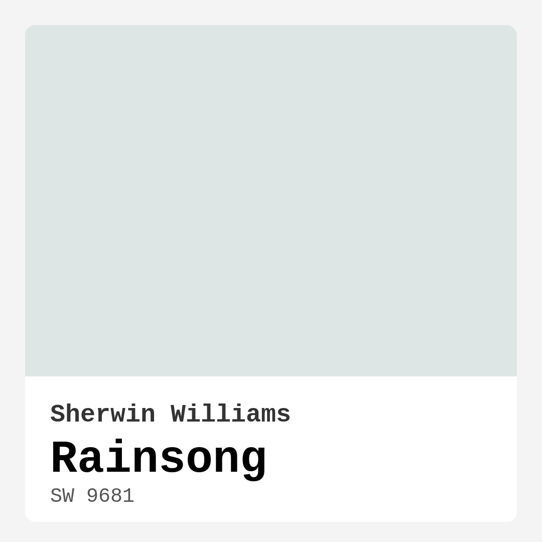 Rainsong SW 9681 by Sherwin Williams