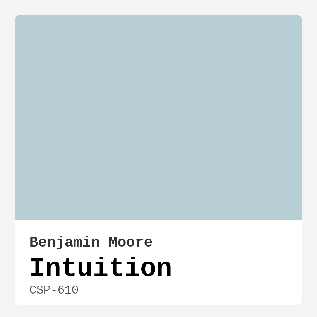 Benjamin Moore Intuition CSP-610 Real Images