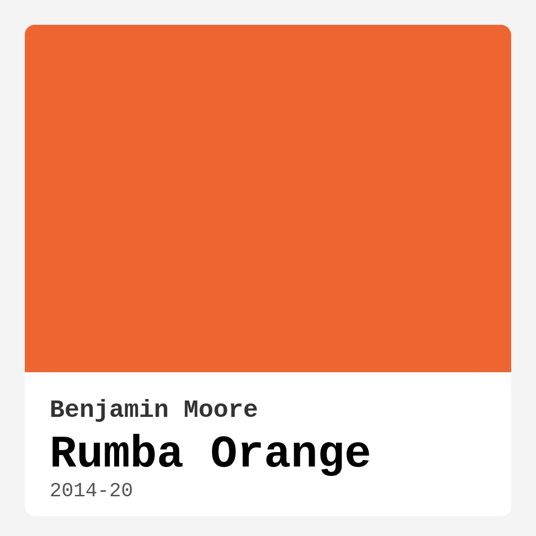 Rumba Orange 2014-20 by Benjamin Moore