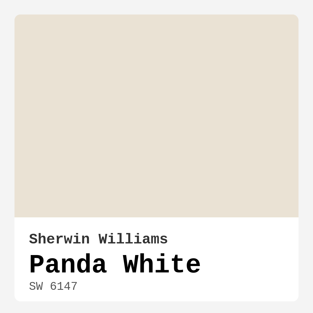 Sherwin Williams Panda White SW 6147 Real Images
