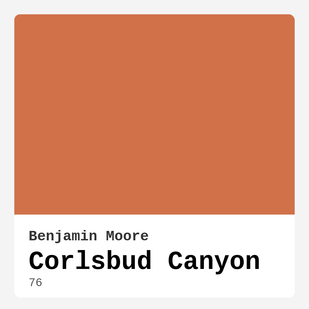 Corlsbud Canyon 76 by Benjamin Moore