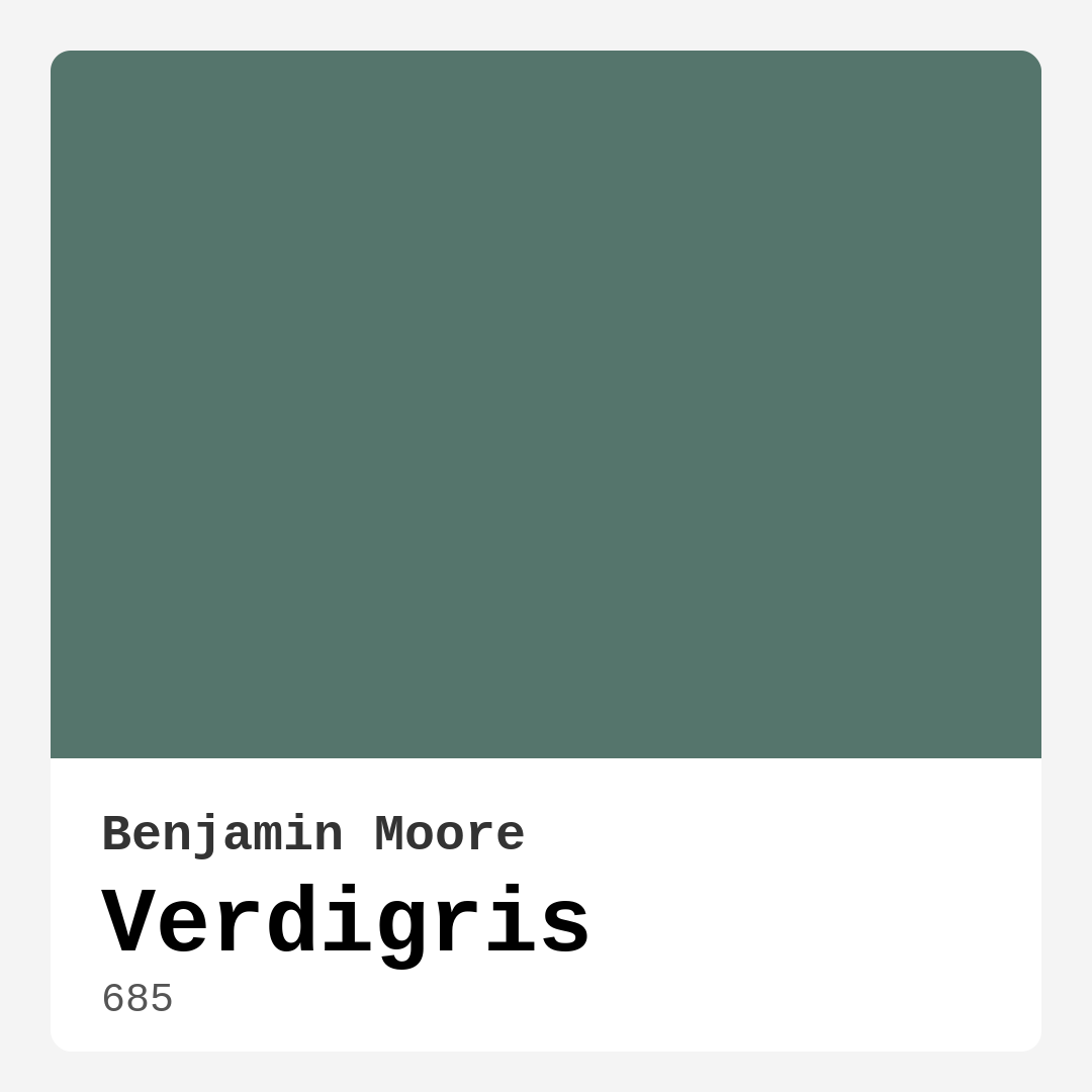 Verdigris 685 by Benjamin Moore