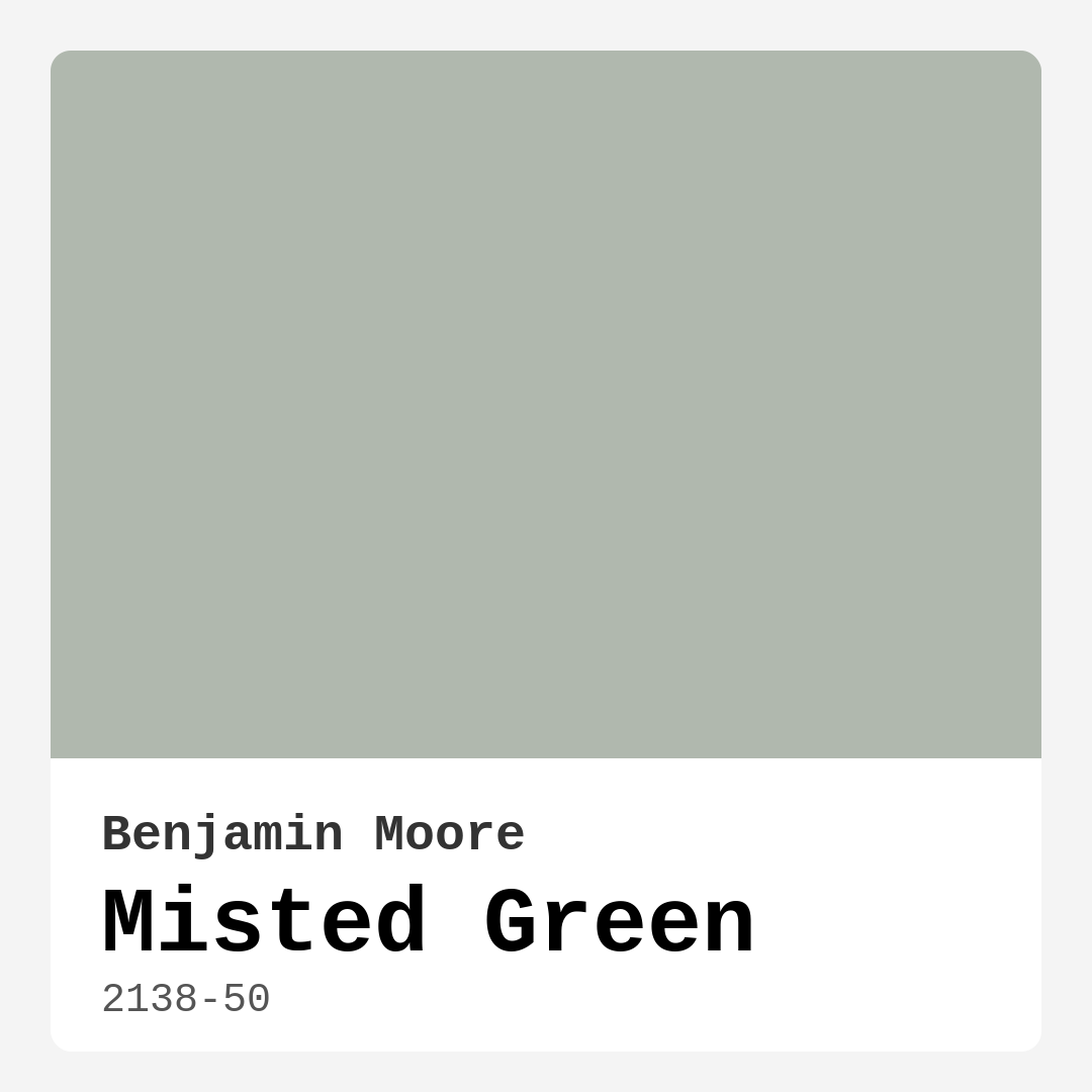 Benjamin Moore Misted Green 2138-50 Real Images
