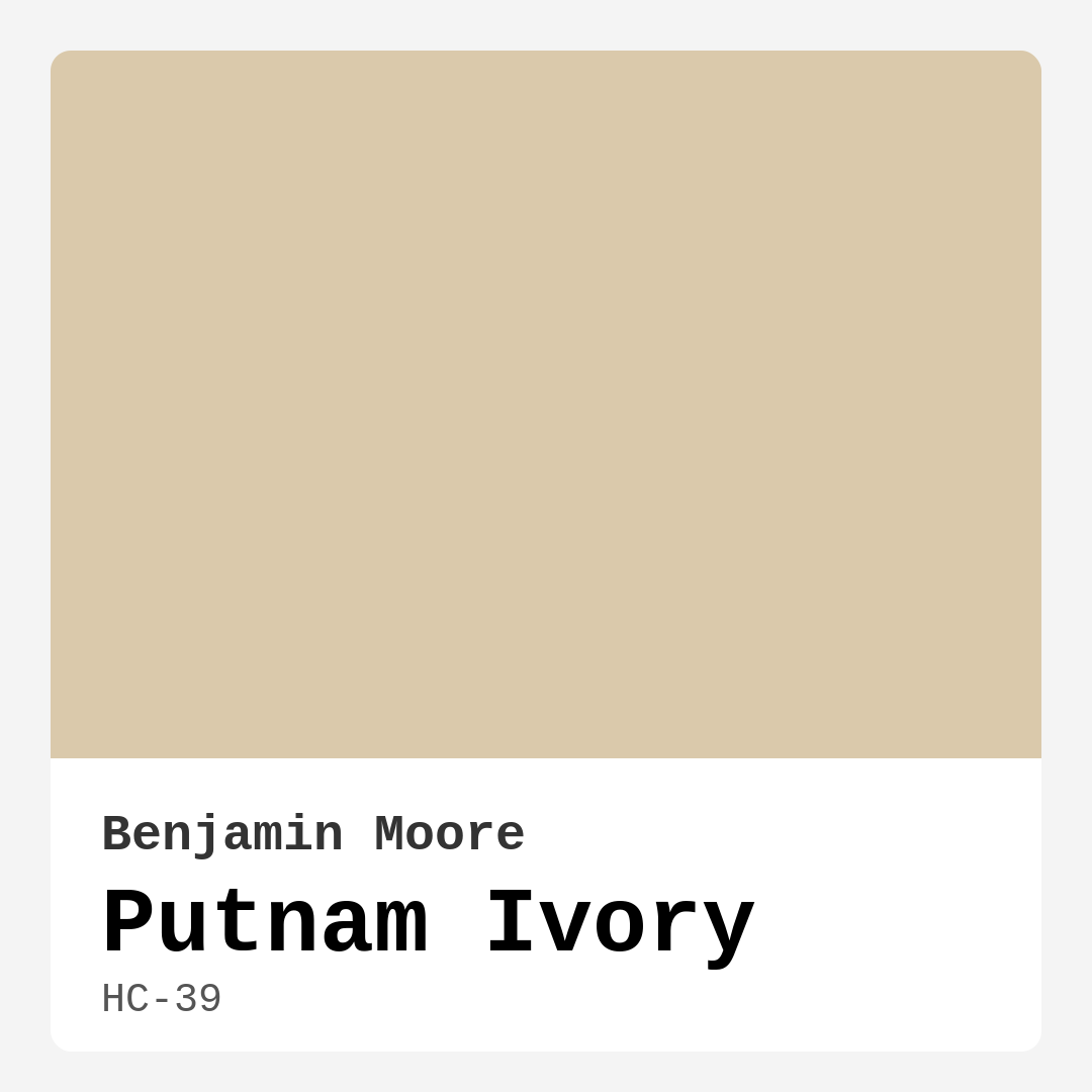 Putnam Ivory HC-39 by Benjamin Moore