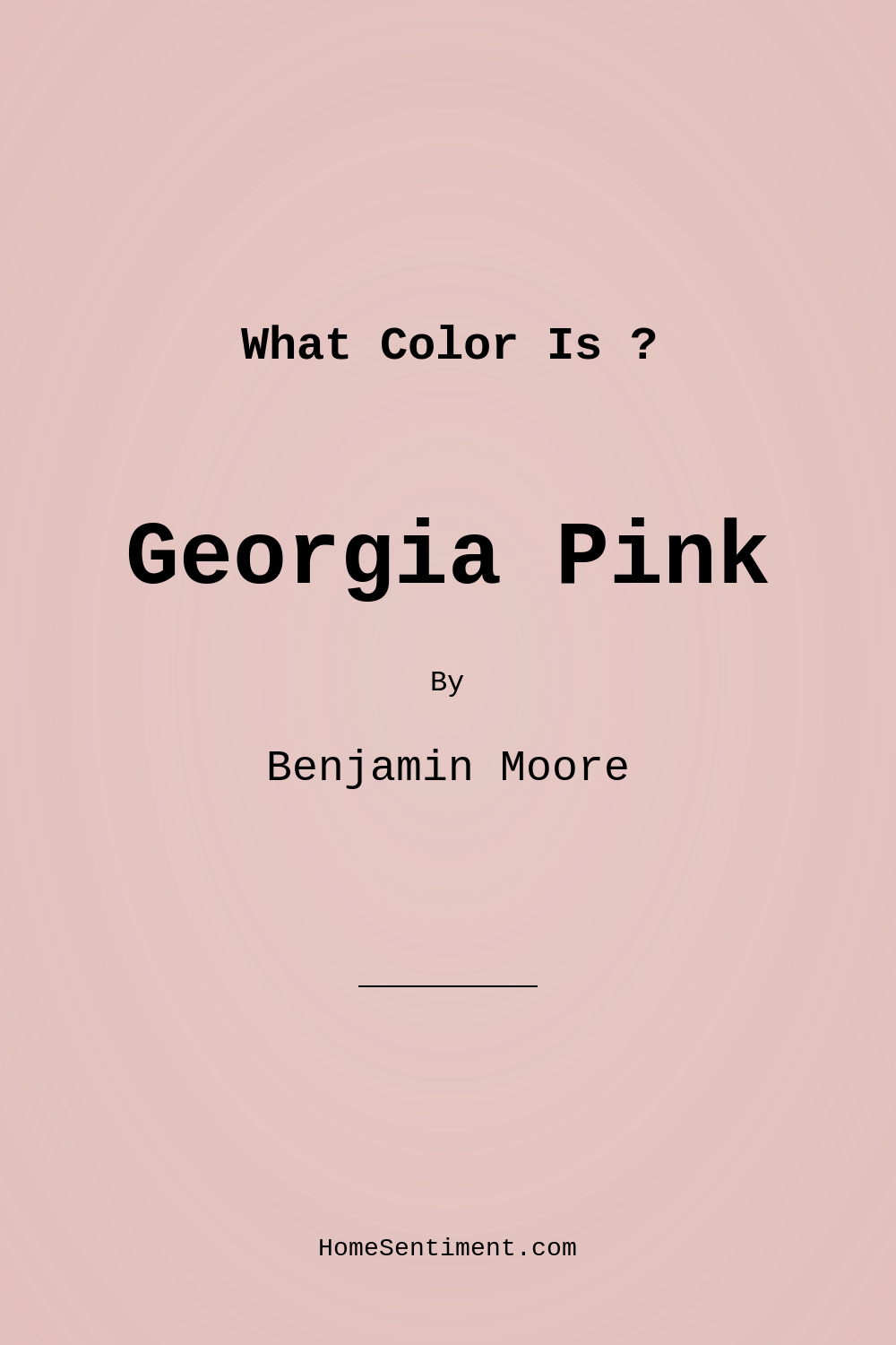 Georgia Pink 2092-60 by Benjamin Moore