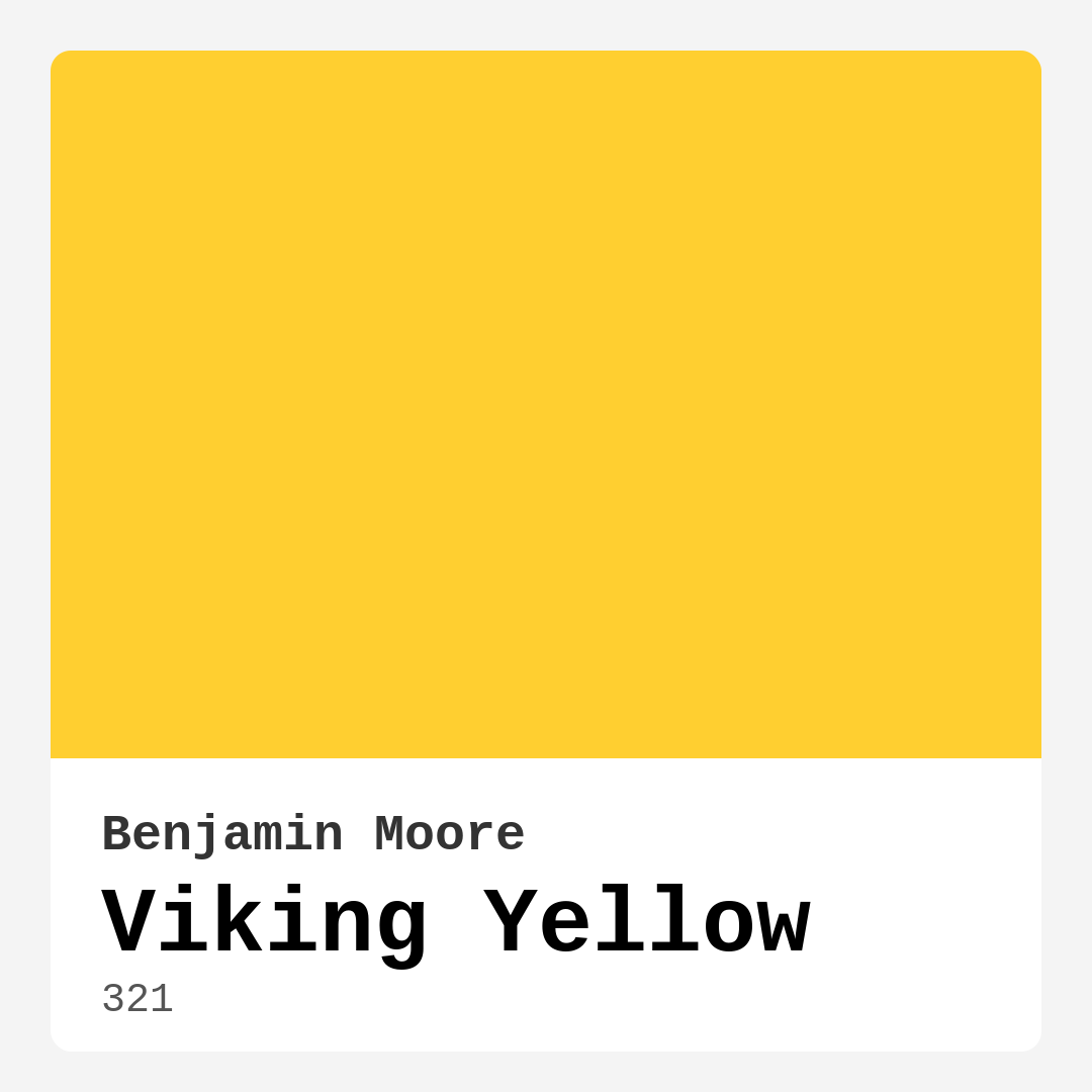 Viking Yellow 321 by Benjamin Moore