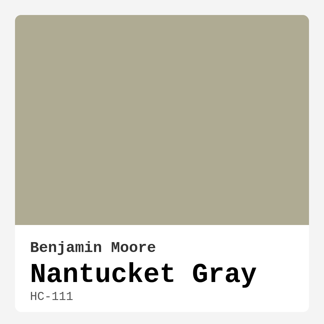 Nantucket Gray HC-111 by Benjamin Moore