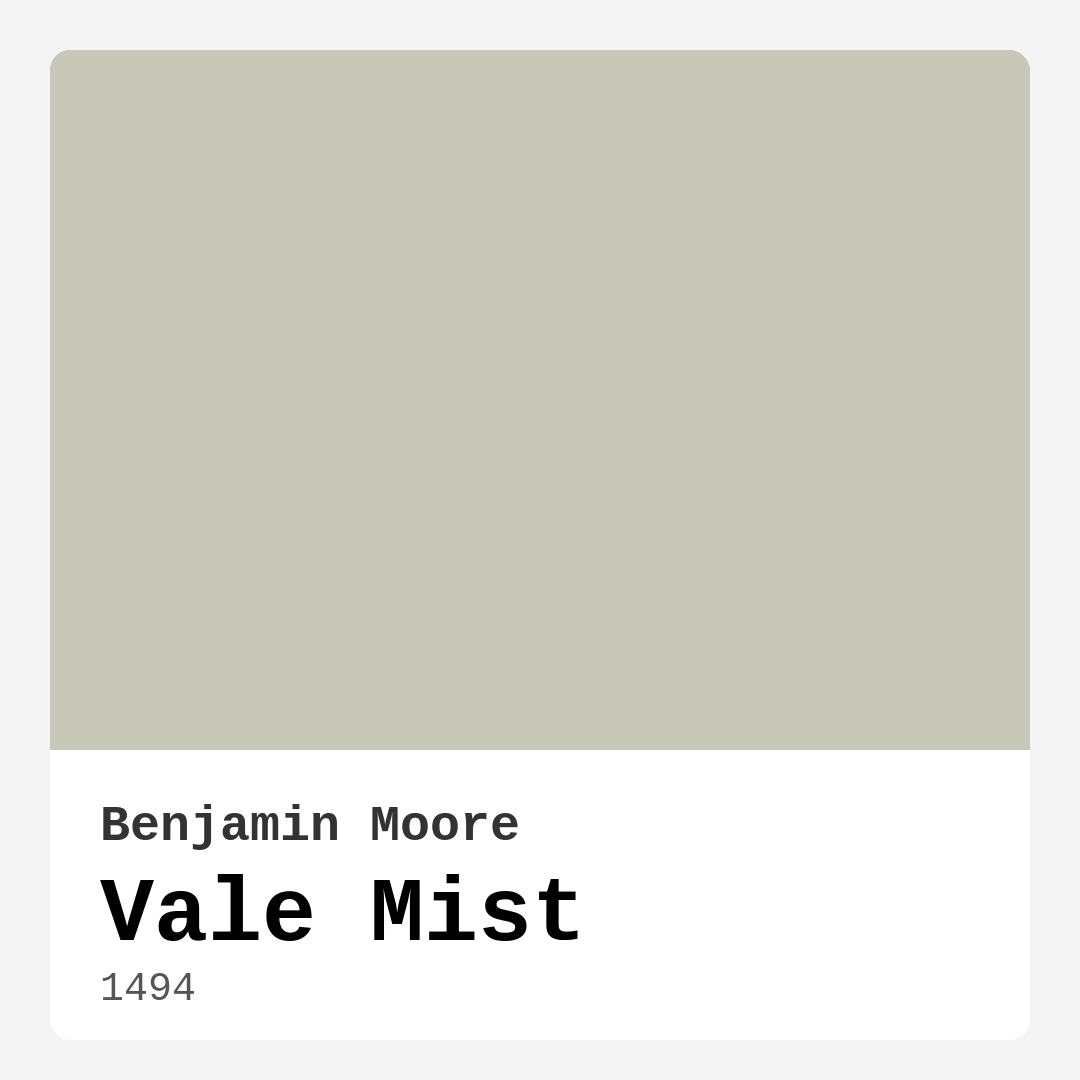Benjamin Moore Vale Mist 1494 Real Images