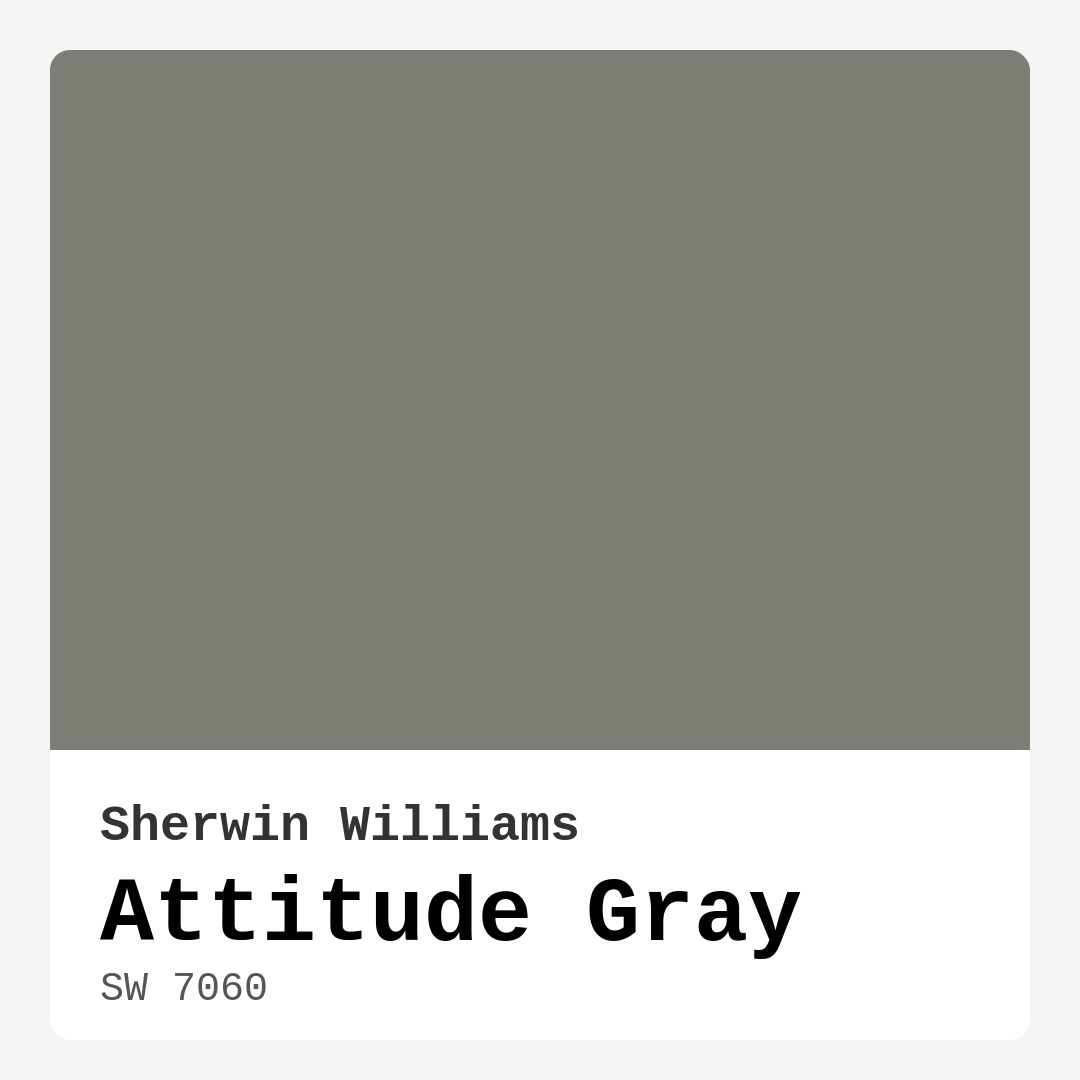 Attitude Gray SW 7060 by Sherwin Williams