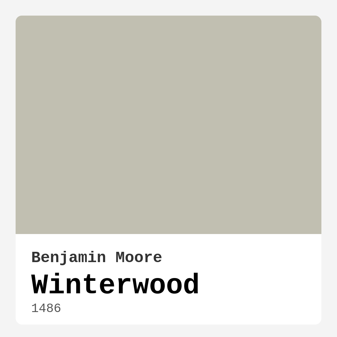 Benjamin Moore Winterwood 1486 Real Images