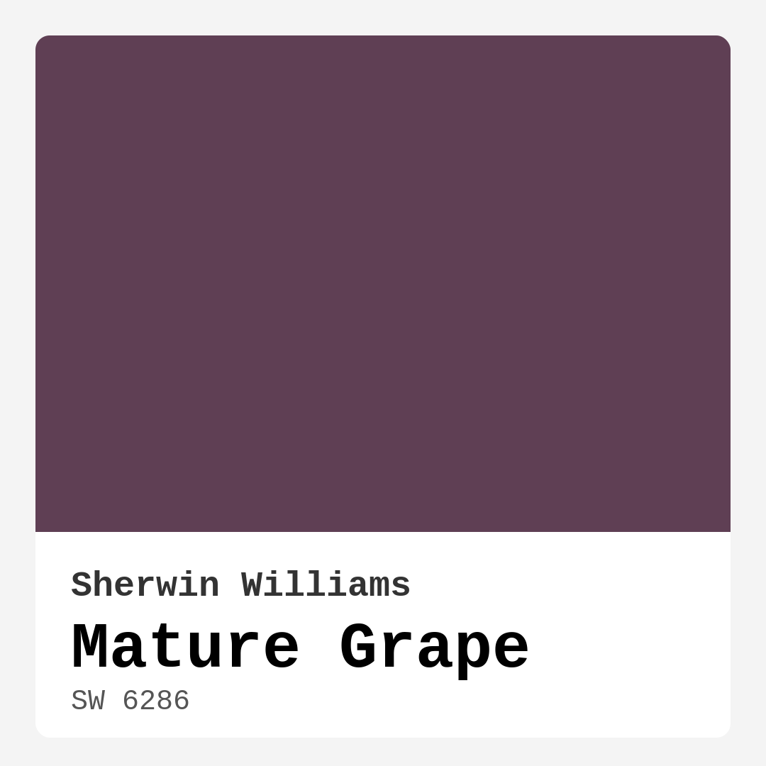 Mature Grape SW 6286 by Sherwin Williams