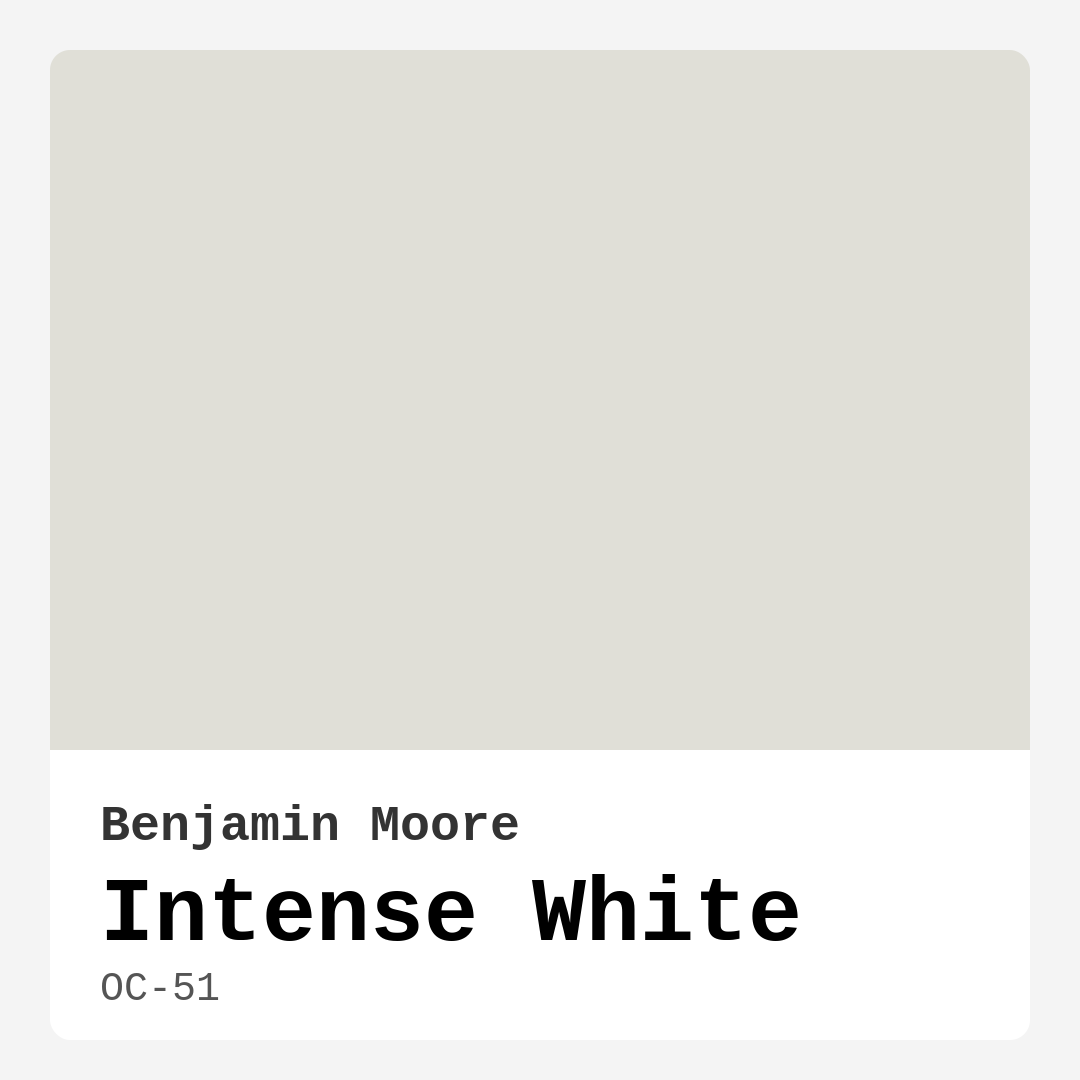 Intense White OC-51 by Benjamin Moore