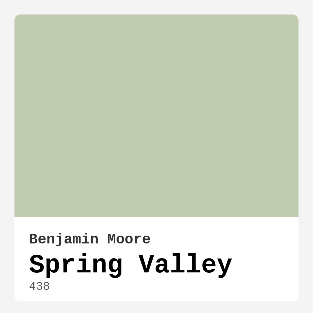 Benjamin Moore Spring Valley 438 Real Images