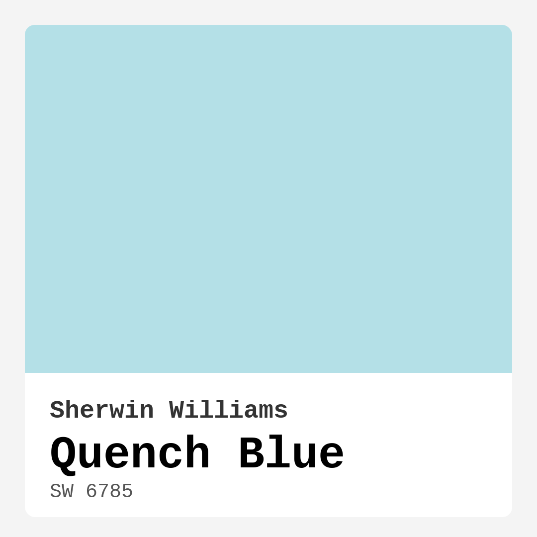 Quench Blue SW 6785 by Sherwin Williams