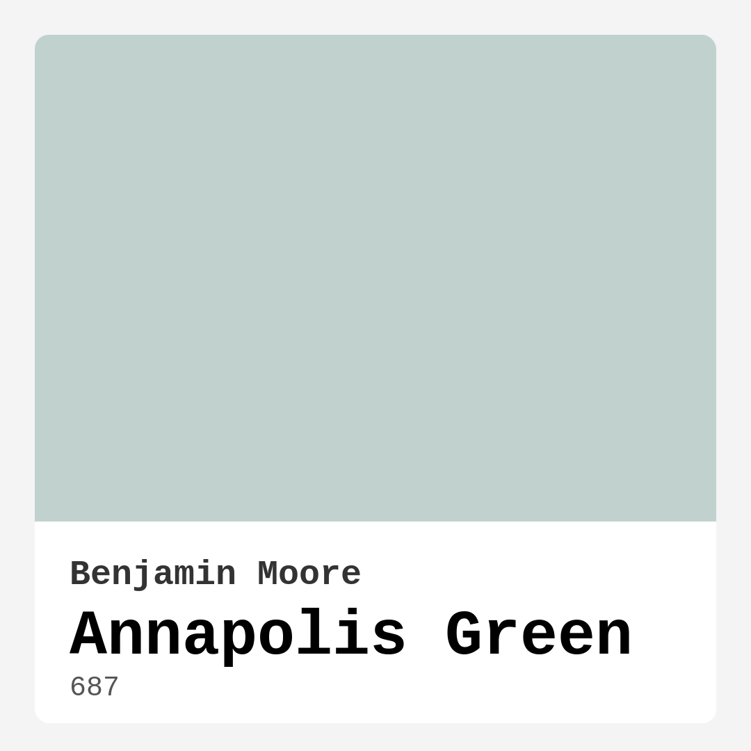 Annapolis Green 687 by Benjamin Moore