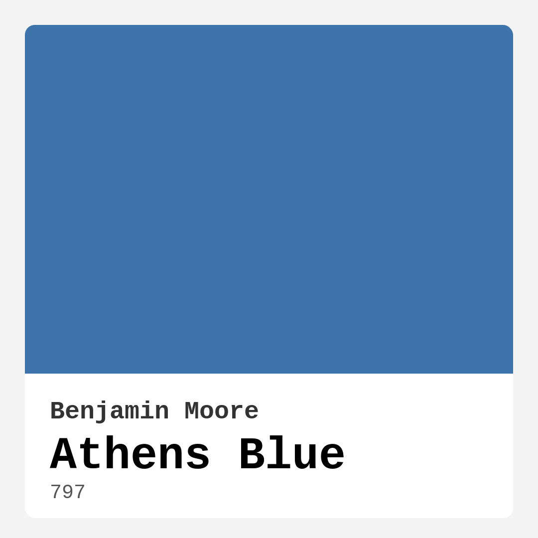 Athens Blue 797 by Benjamin Moore