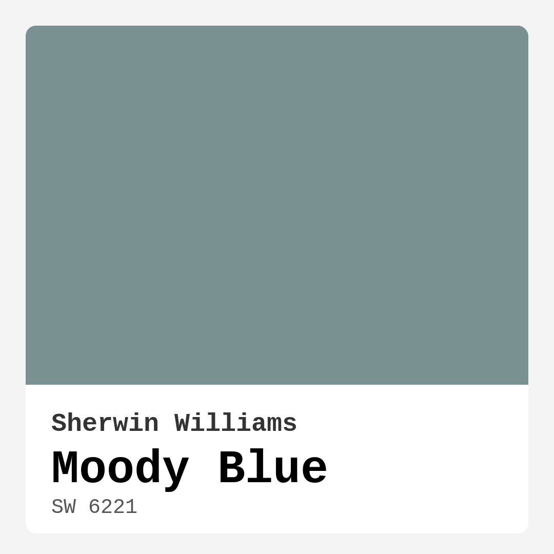 Moody Blue SW 6221 by Sherwin Williams