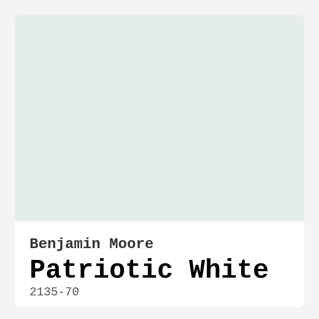 Patriotic White 2135-70 by Benjamin Moore