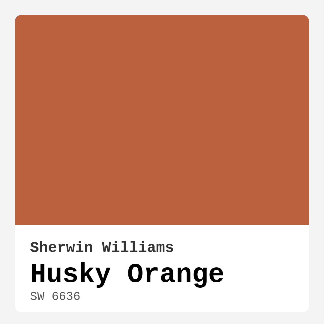 Husky Orange SW 6636 by Sherwin Williams