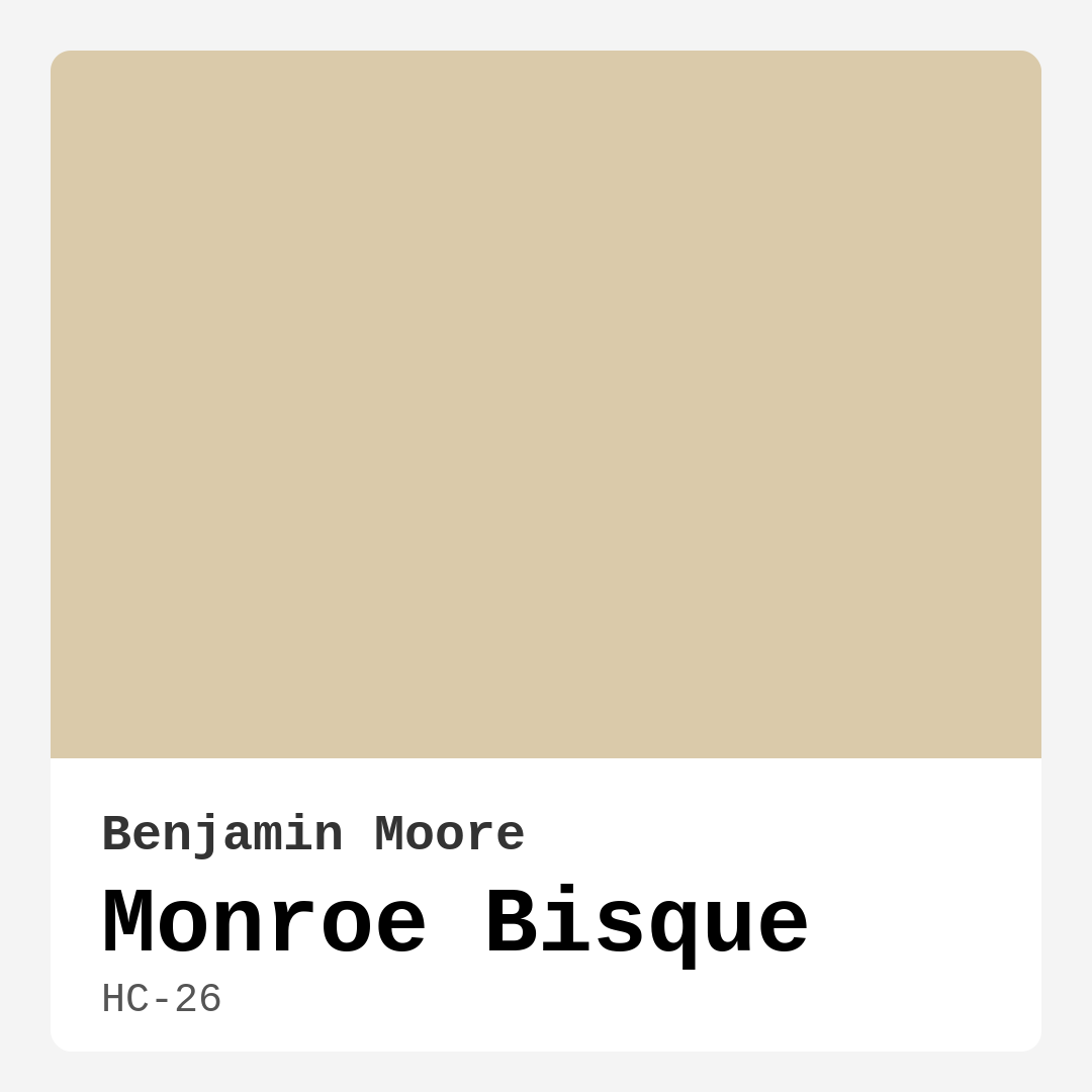 Monroe Bisque HC-26 by Benjamin Moore