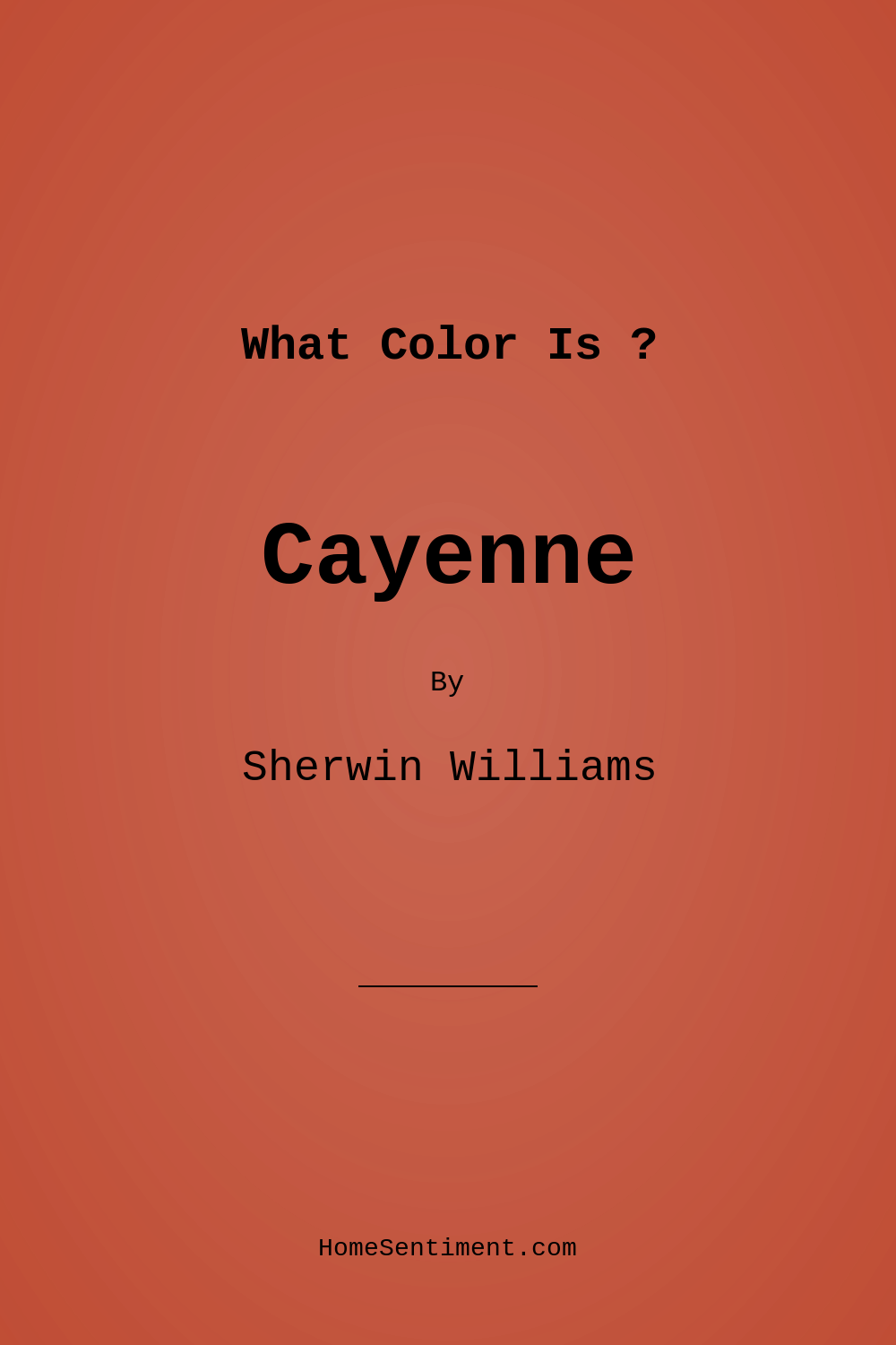 Cayenne SW 6881 by Sherwin Williams