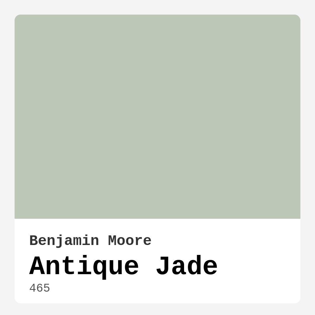 Antique Jade 465 by Benjamin Moore