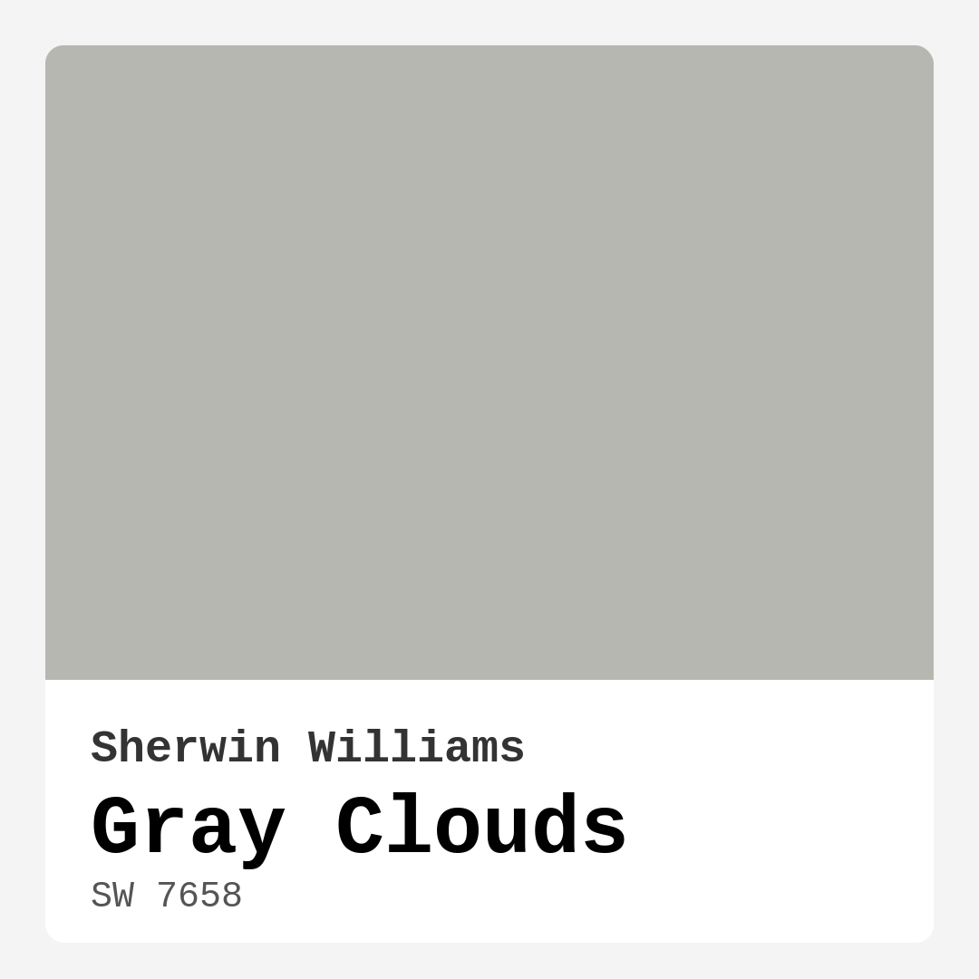 Gray Clouds SW 7658 by Sherwin Williams