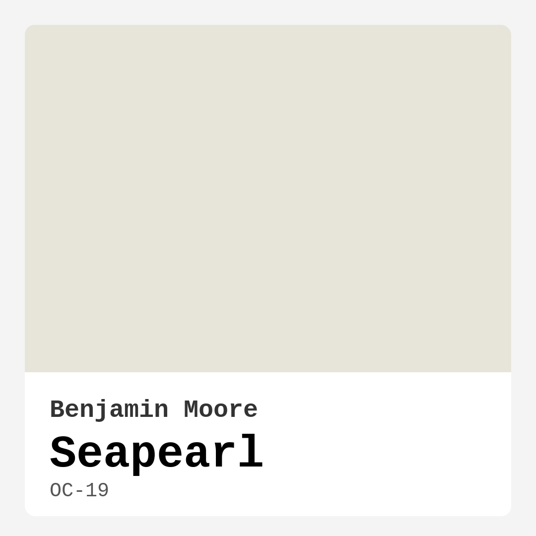 Seapearl OC-19 by Benjamin Moore