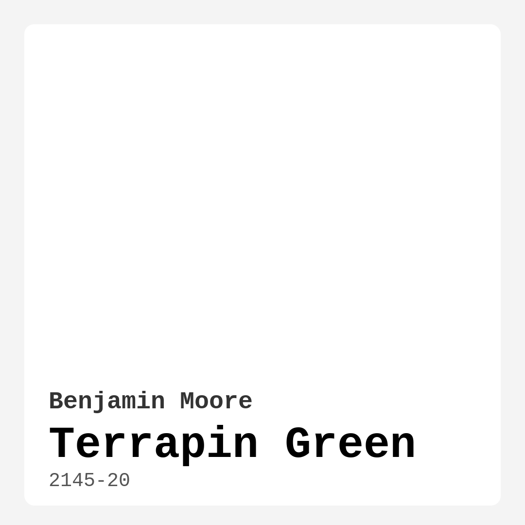Benjamin Moore Terrapin Green 2145-20 Real Images
