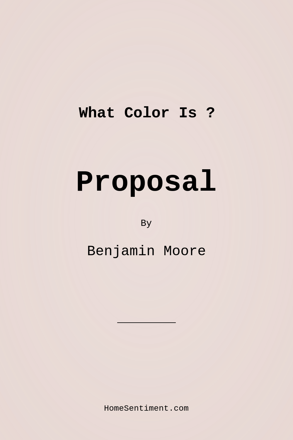 Proposal AF-260 by Benjamin Moore