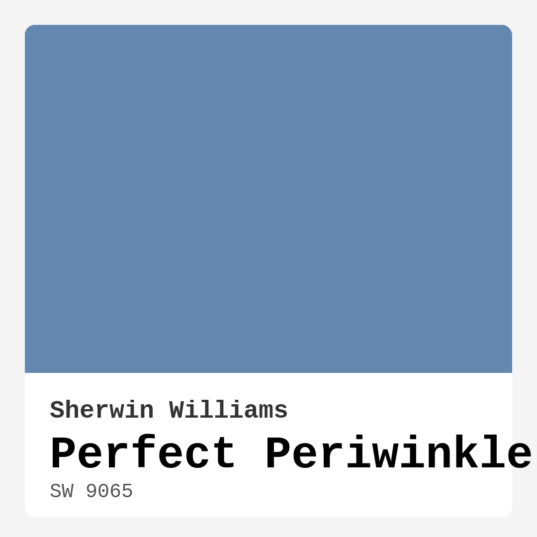 Perfect Periwinkle SW 9065 by Sherwin Williams