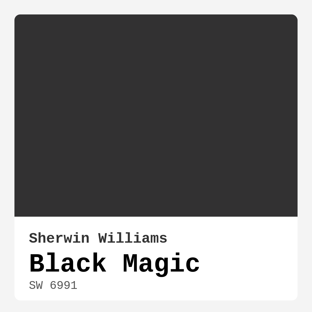 Black Magic SW 6991 by Sherwin Williams