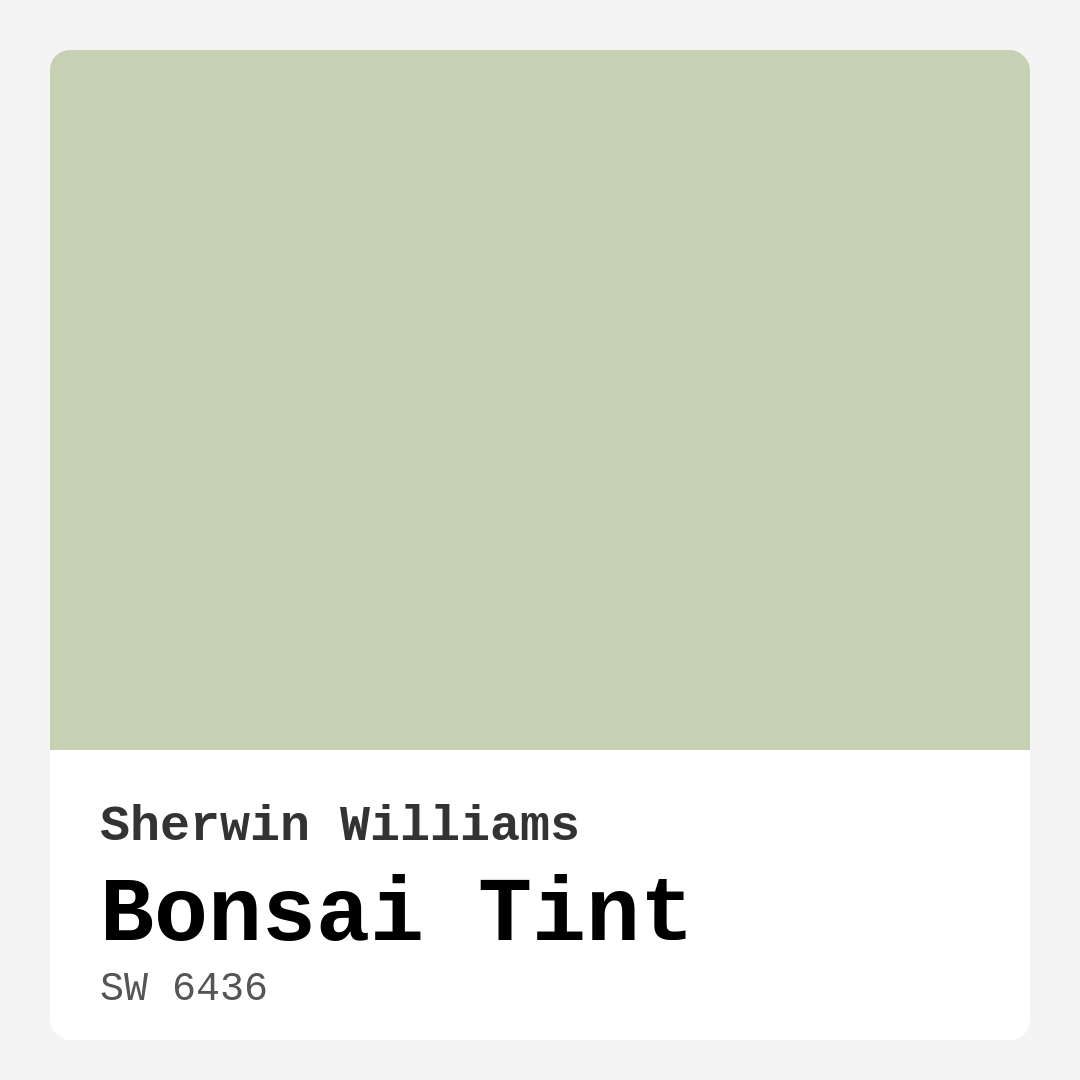 Bonsai Tint SW 6436 by Sherwin Williams
