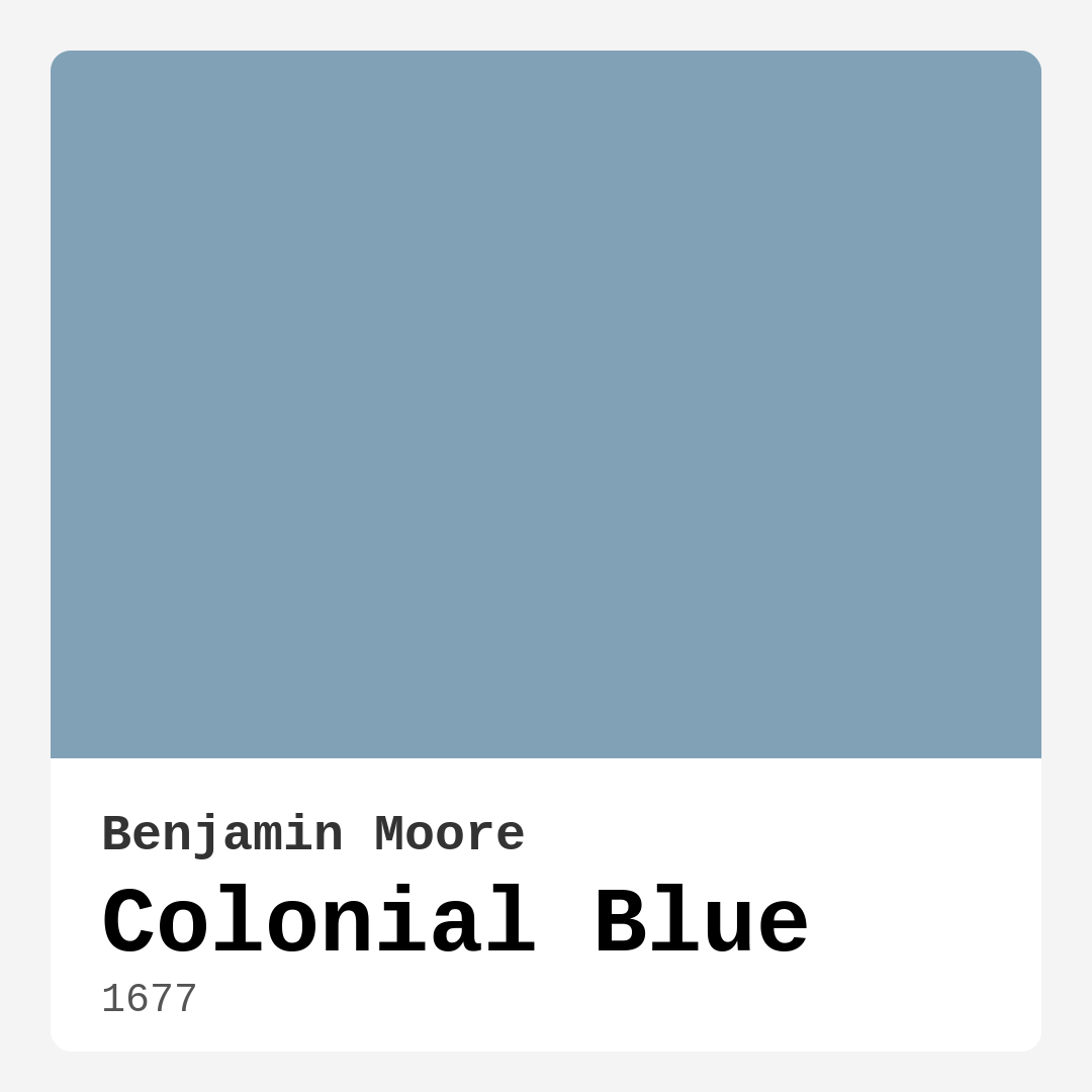 Benjamin Moore Colonial Blue 1677 Real Images