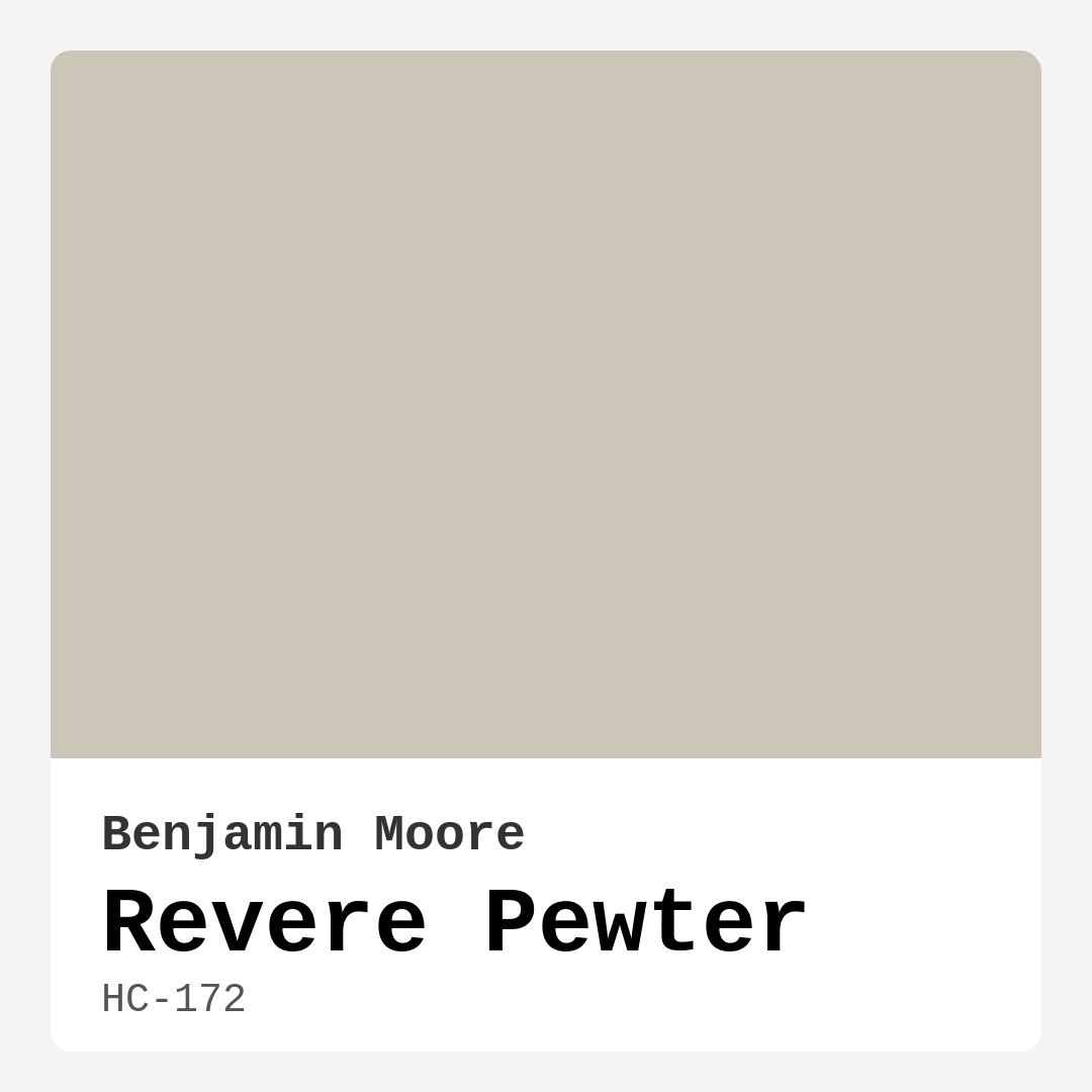 Revere Pewter HC-172 by Benjamin Moore