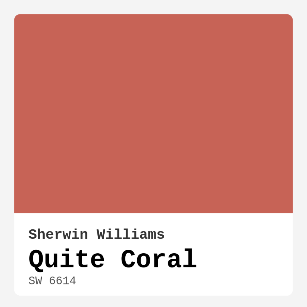 Quite Coral SW 6614 by Sherwin Williams
