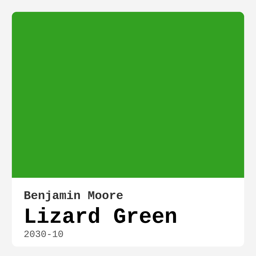 Lizard Green 2030-10 by Benjamin Moore