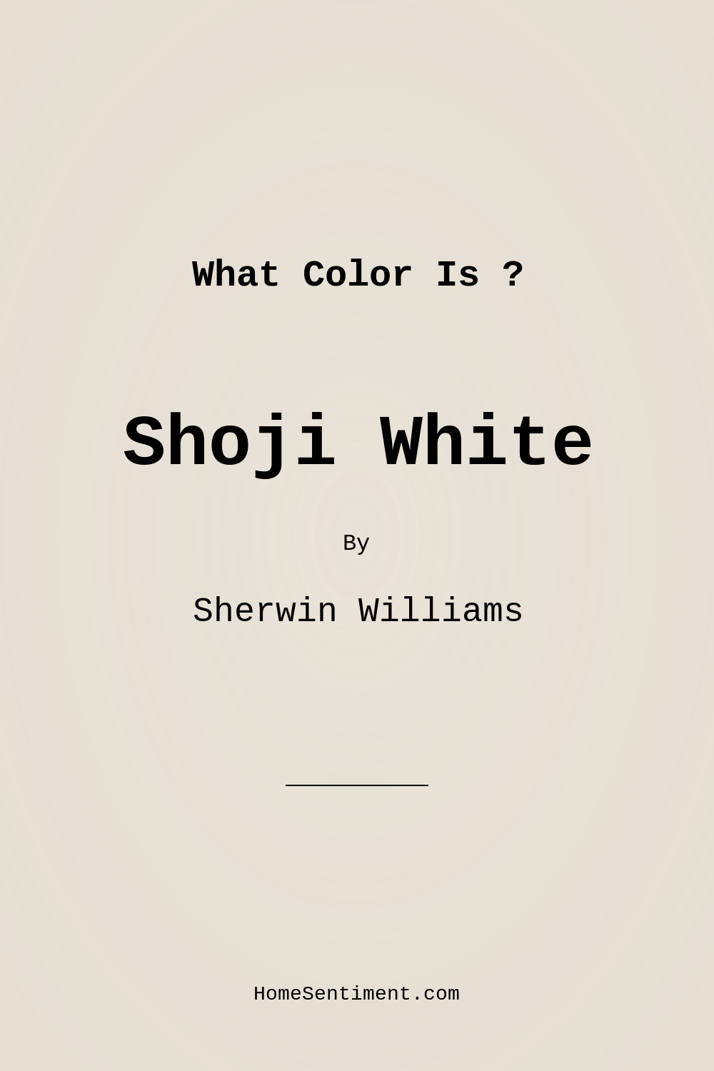 Shoji White SW 7042 by Sherwin Williams
