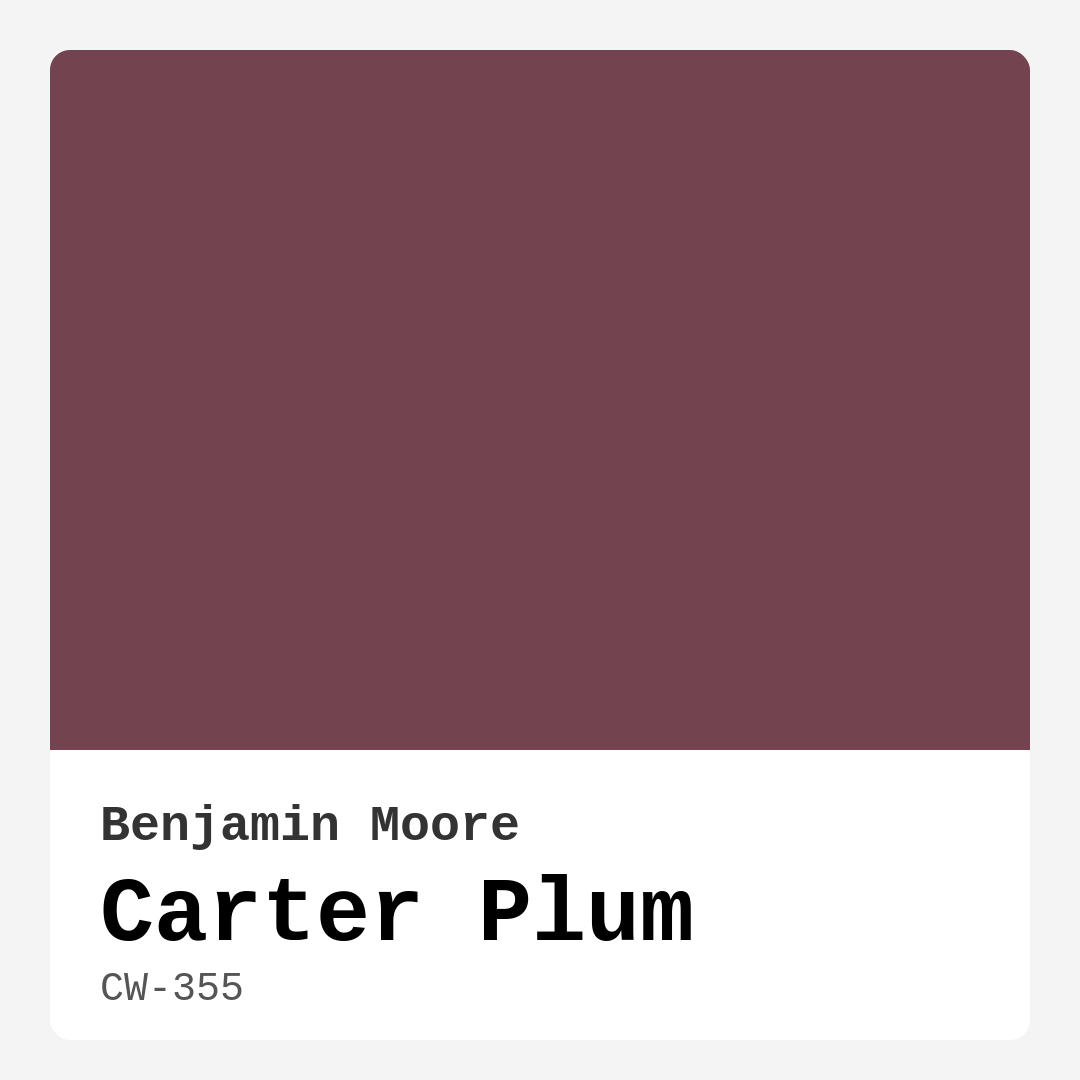 Carter Plum CW-355 by Benjamin Moore